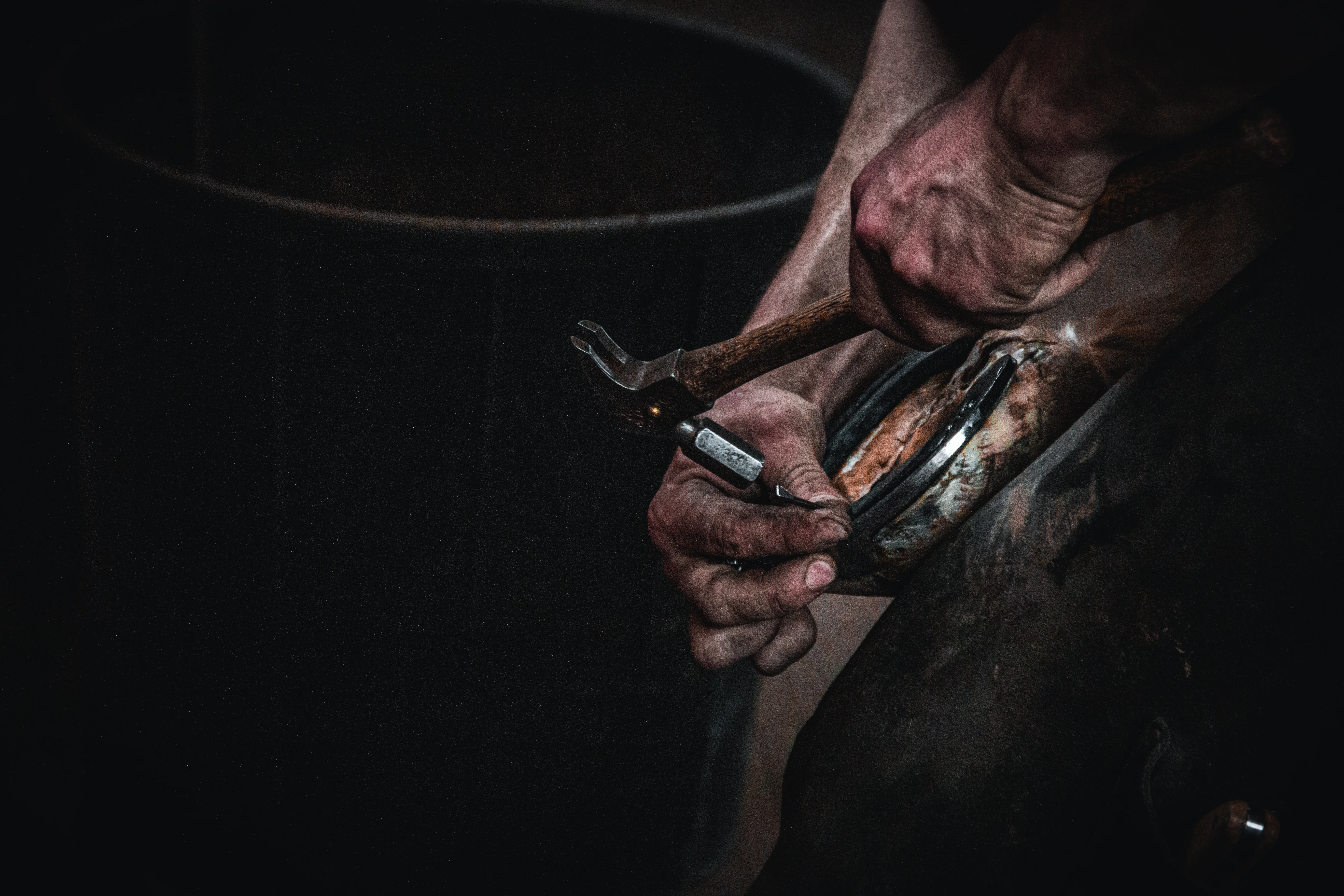 Mosaïque du travail de maréchalerie - Corona Farriers